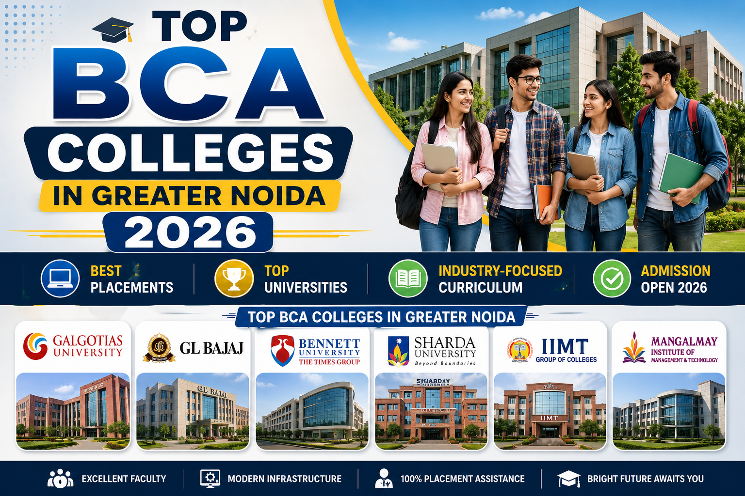 Top BCA Colleges in Greater Noida 2026: Fees, Placements, Admission & Rankings